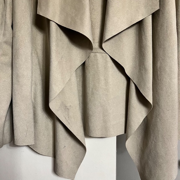 JULES & LEOPOLD XL CREAM SUEDE SOFT THIN LAYERED CARDIGAN - Picture 5 of 8